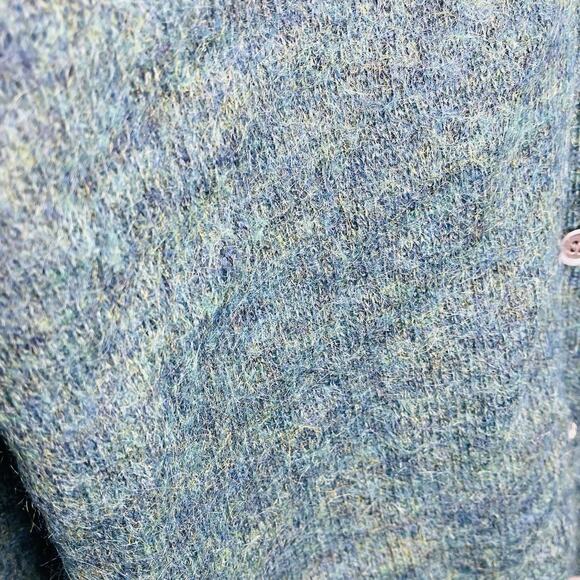 J. Crew Women’s Large Mixed Green Kid Mohair Sweater Cardigan V Neck New - Picture 4 of 7